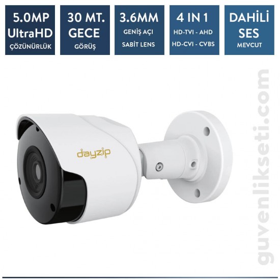 Dayzip DZ-5036AP 5 MP AHD Sesli Bullet Kamera